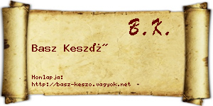 Basz Kesző névjegykártya